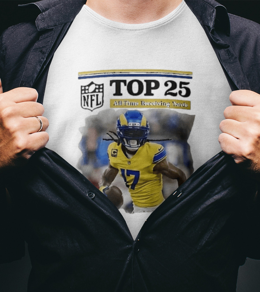 NFL Top 25 All Time Receiving Yards 17 T-Shirt