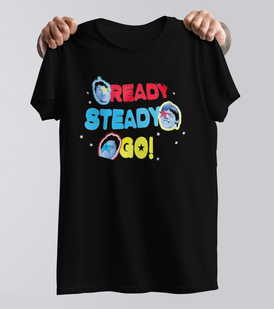Ready Steady Go Friends Pop Music Colorful Star Portraits T-Shirt