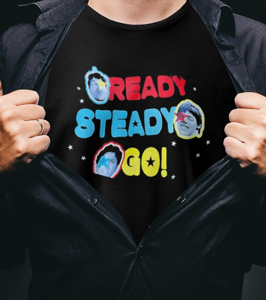 Ready Steady Go Friends Pop Music Colorful Star Portraits T-Shirt
