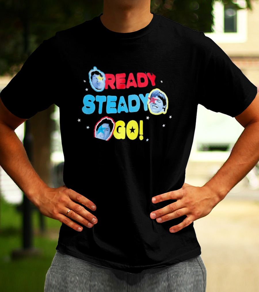 Ready Steady Go Friends Pop Music Colorful Star Portraits T-Shirt