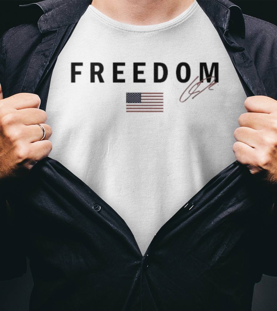 Freedom USA Flag Charlie Kirk Republican T-Shirt