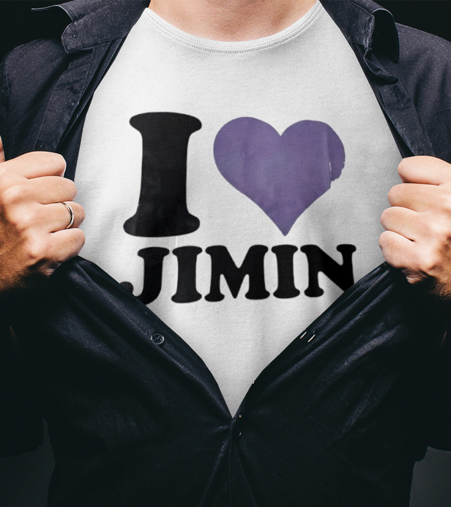 I Love Jimin Heart K Pop BTS Fan Merchandise T-Shirt