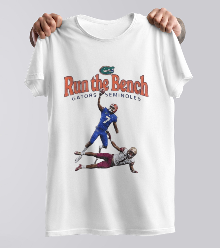 Run The Bench Gators Seminoles Football Rivalry T-Shirt