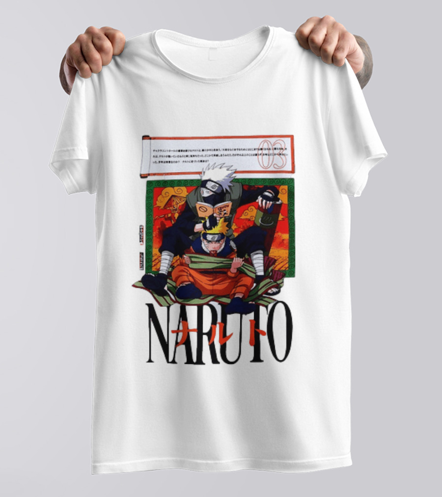 Naruto Kakashi 72 Series Manga Cover Style Anime T-Shirt