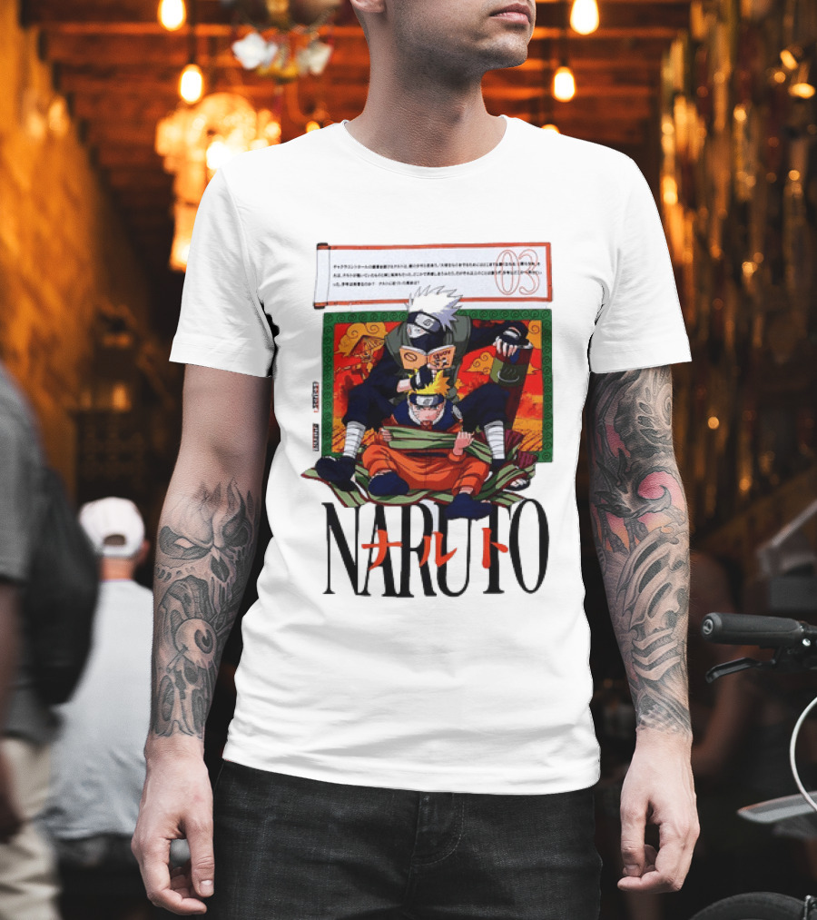 Naruto Kakashi 72 Series Manga Cover Style Anime T-Shirt