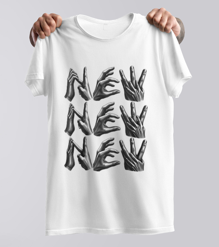 New Hand Sign Finger Spelling 3D Gesture Language T-Shirt
