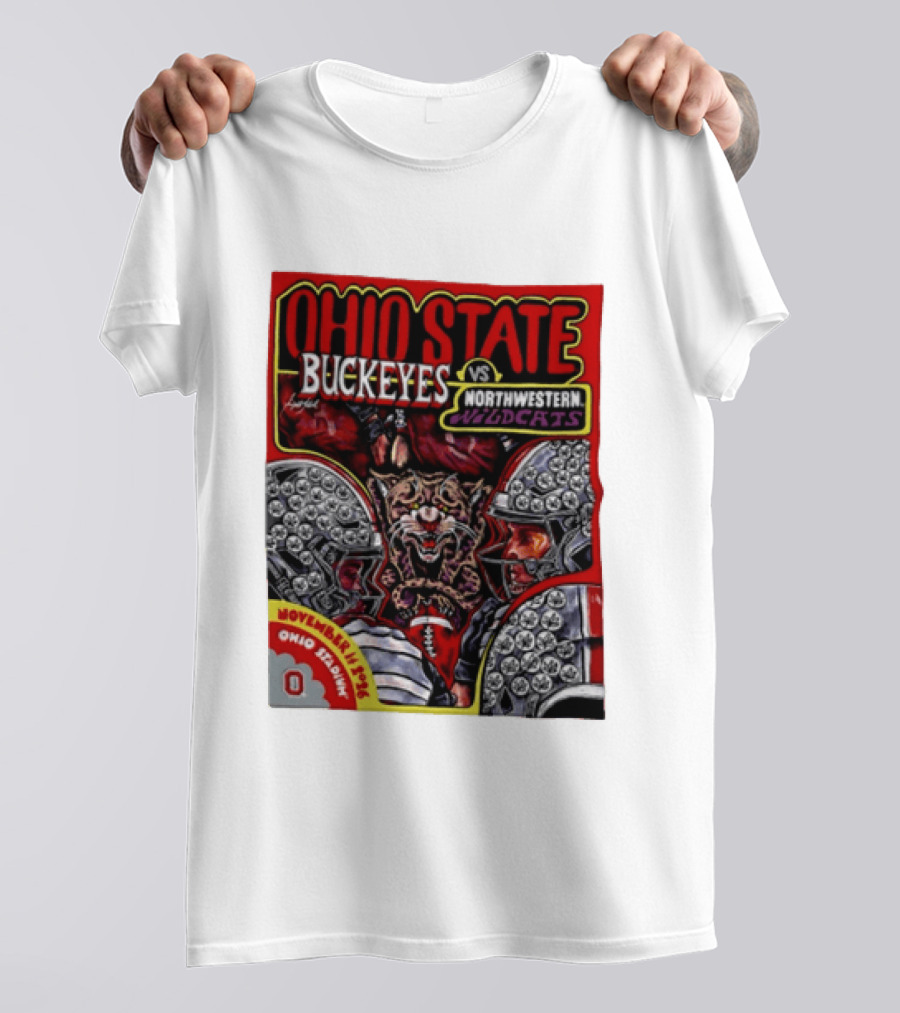 Ohio State Buckeyes Vs Northwestern Wildcats 2026 November Rivalry Ohio Stadium T-Shirt