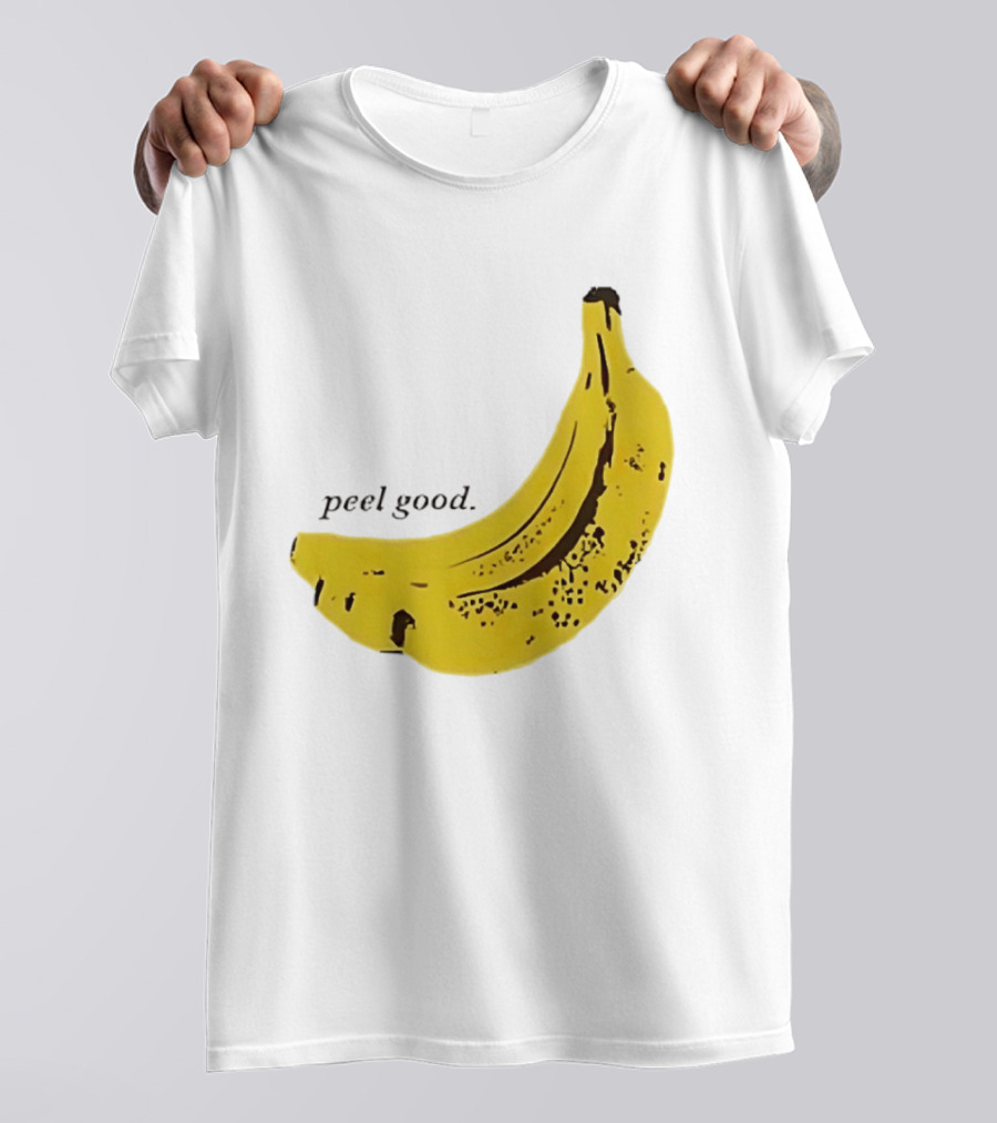 Peel Good Banana Fruit Minimalist Yellow T-Shirt