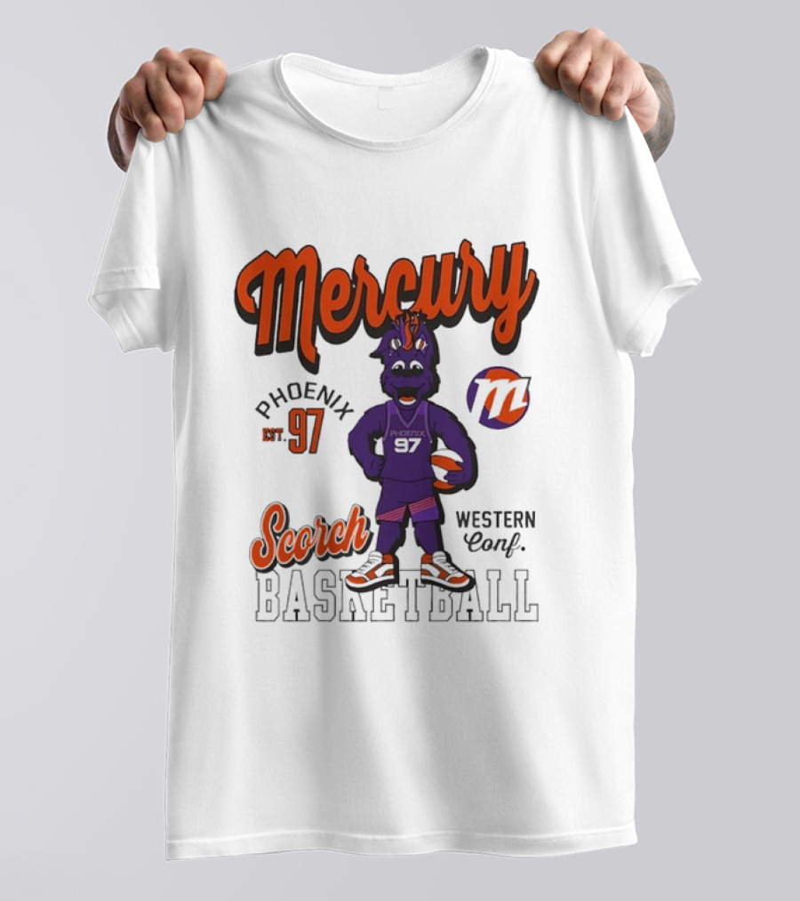 Mercury Phoenix 97 Scorch Western Conf Basketball T-Shirt