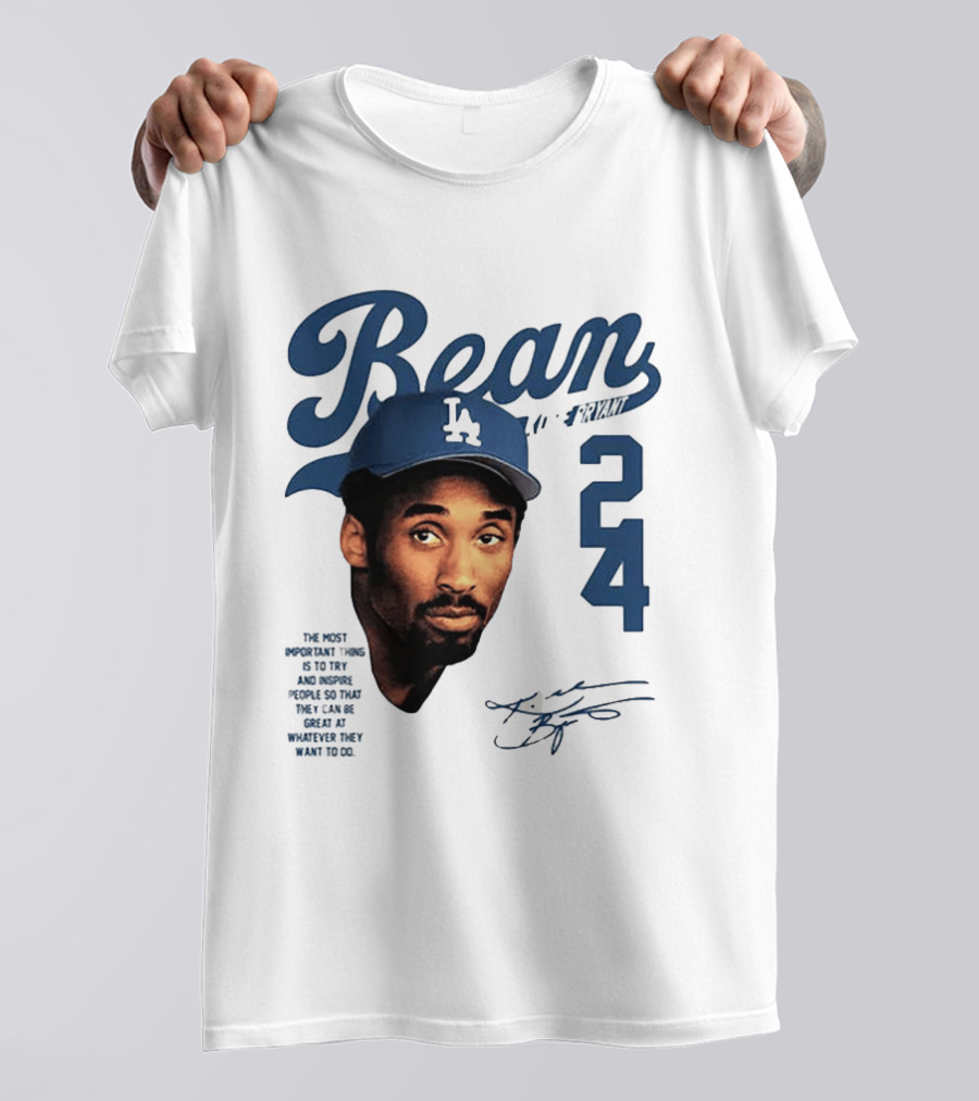 Puka Nacua Wears Bean Kobe Bryant Dodgers 24 T-Shirt