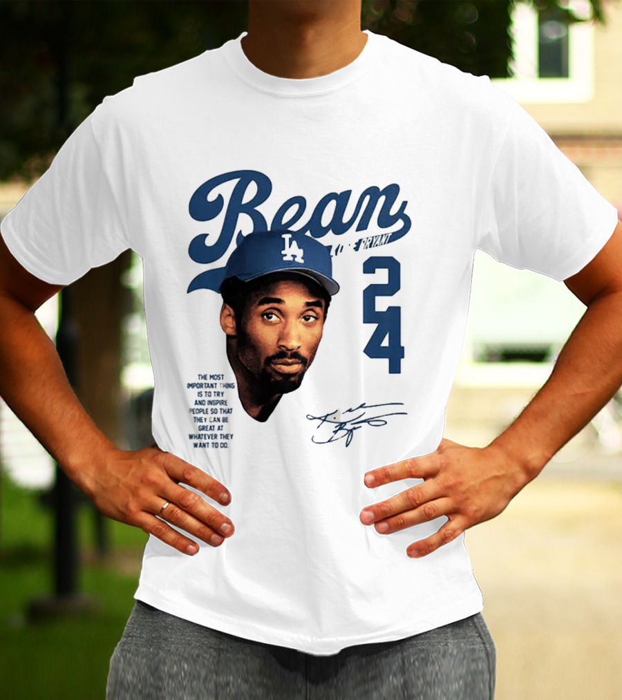 Puka Nacua Wears Bean Kobe Bryant Dodgers 24 T-Shirt