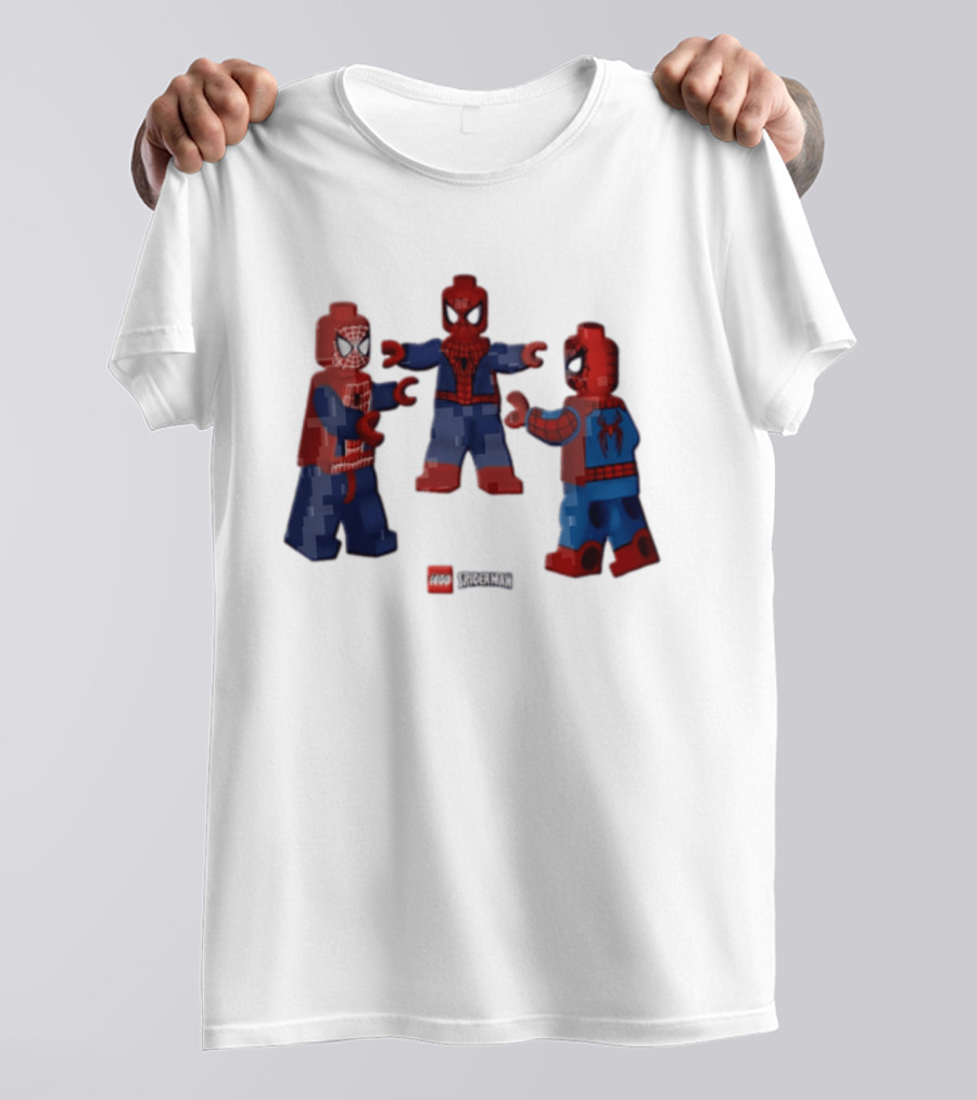 LEGO Spider Man Three Figures Meme Poses T-Shirt