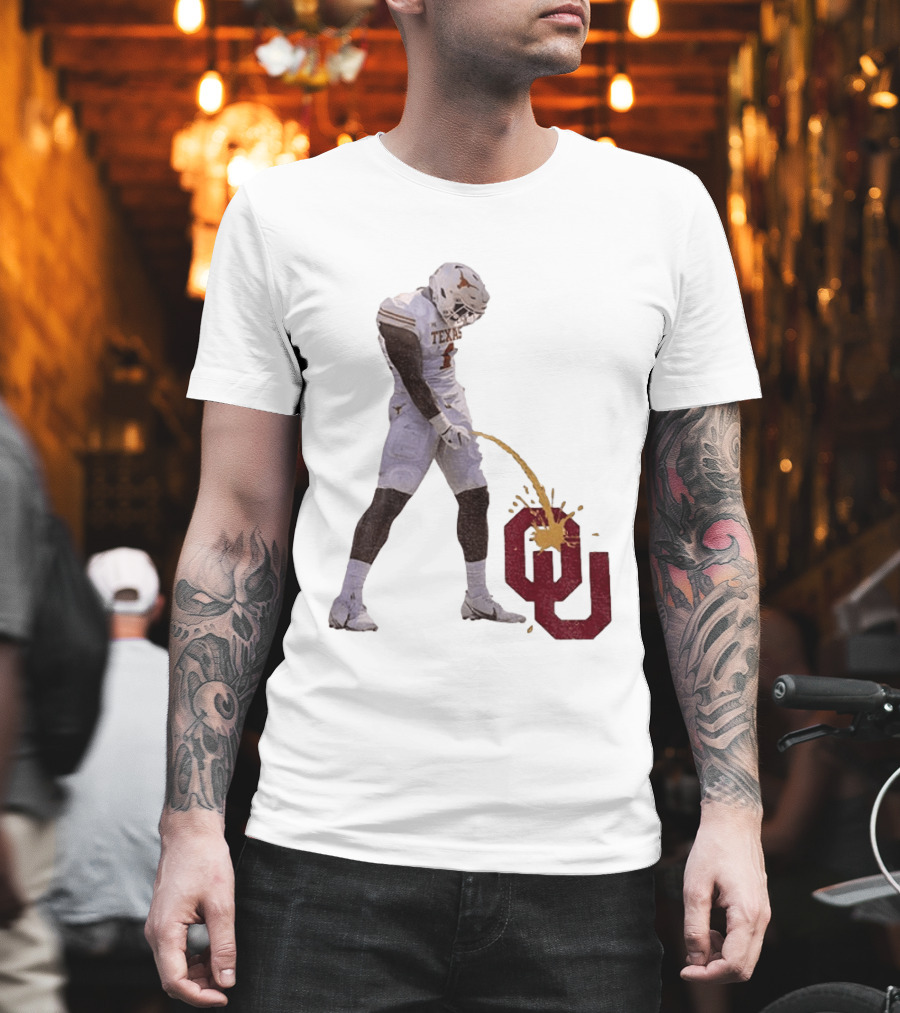 Texas Longhorns Xavier Worthy #1 Pee On Oklahoma Sooners OU Football Rivalry T-Shirt