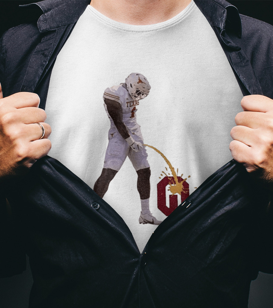 Texas Longhorns Xavier Worthy #1 Pee On Oklahoma Sooners OU Football Rivalry T-Shirt