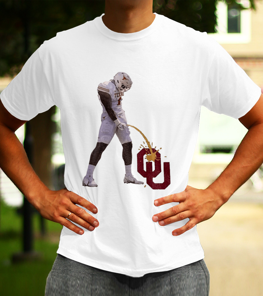 Texas Longhorns Xavier Worthy #1 Pee On Oklahoma Sooners OU Football Rivalry T-Shirt