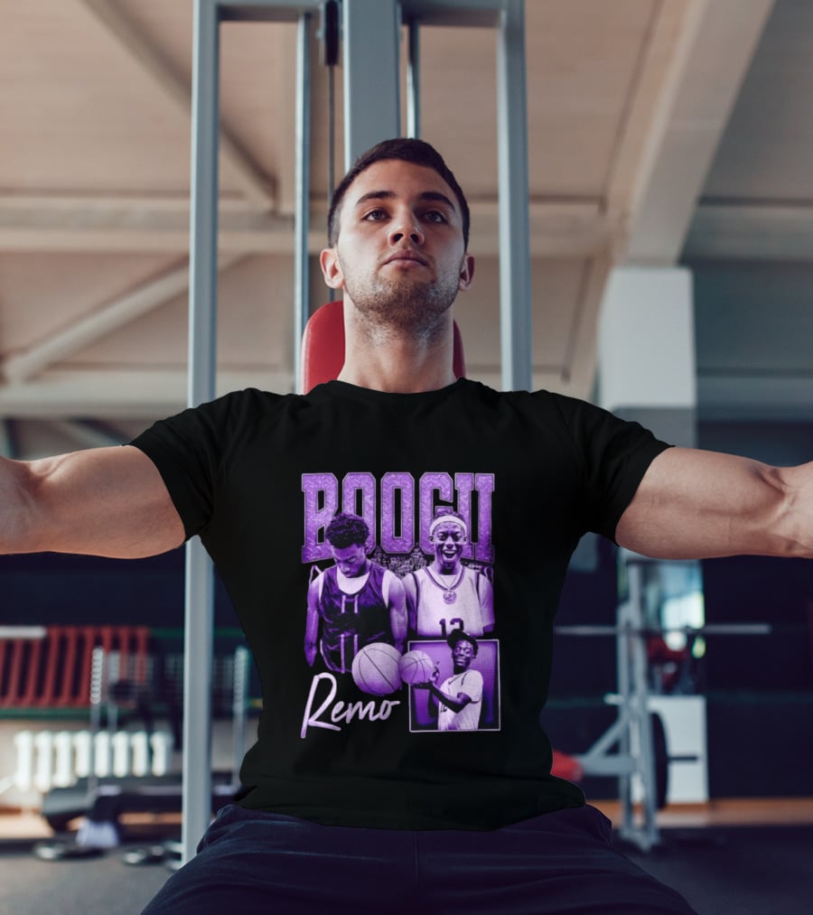 Boogii Remo 12 Basketball Player Retro Style Purple Aesthetic T-Shirt