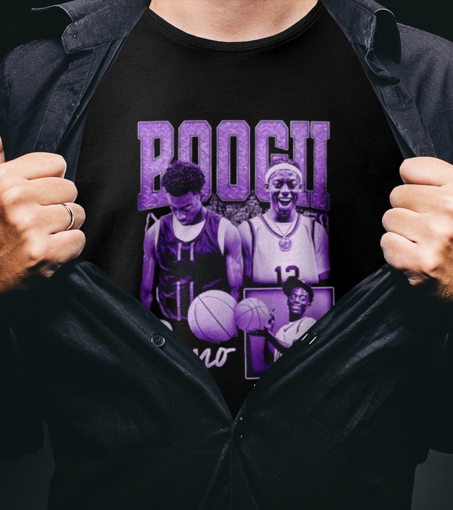 Boogii Remo 12 Basketball Player Retro Style Purple Aesthetic T-Shirt