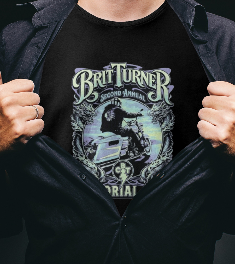 Brit Turner Second Annual Memorial Ride May 16th 2026 Dragon's Tail Motorcycle Event BCT T-Shirt