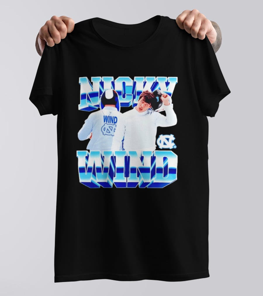 Nicky Wind North Carolina Fencing UNC Tar Heels T-Shirt