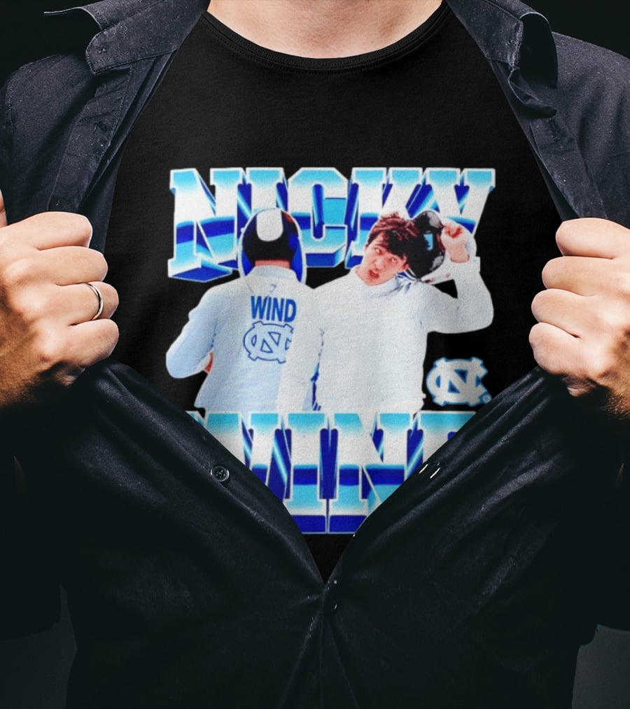Nicky Wind North Carolina Fencing UNC Tar Heels T-Shirt