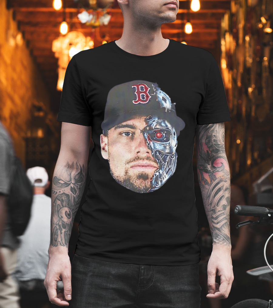 Caleb Durbin Boston Red Sox Cyborg Terminator Mashup T-Shirt