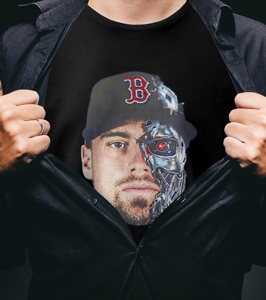 Caleb Durbin Boston Red Sox Cyborg Terminator Mashup T-Shirt