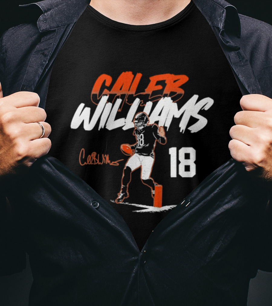 Caleb Williams 18 Chicago Bears Quarterback Football T-Shirt
