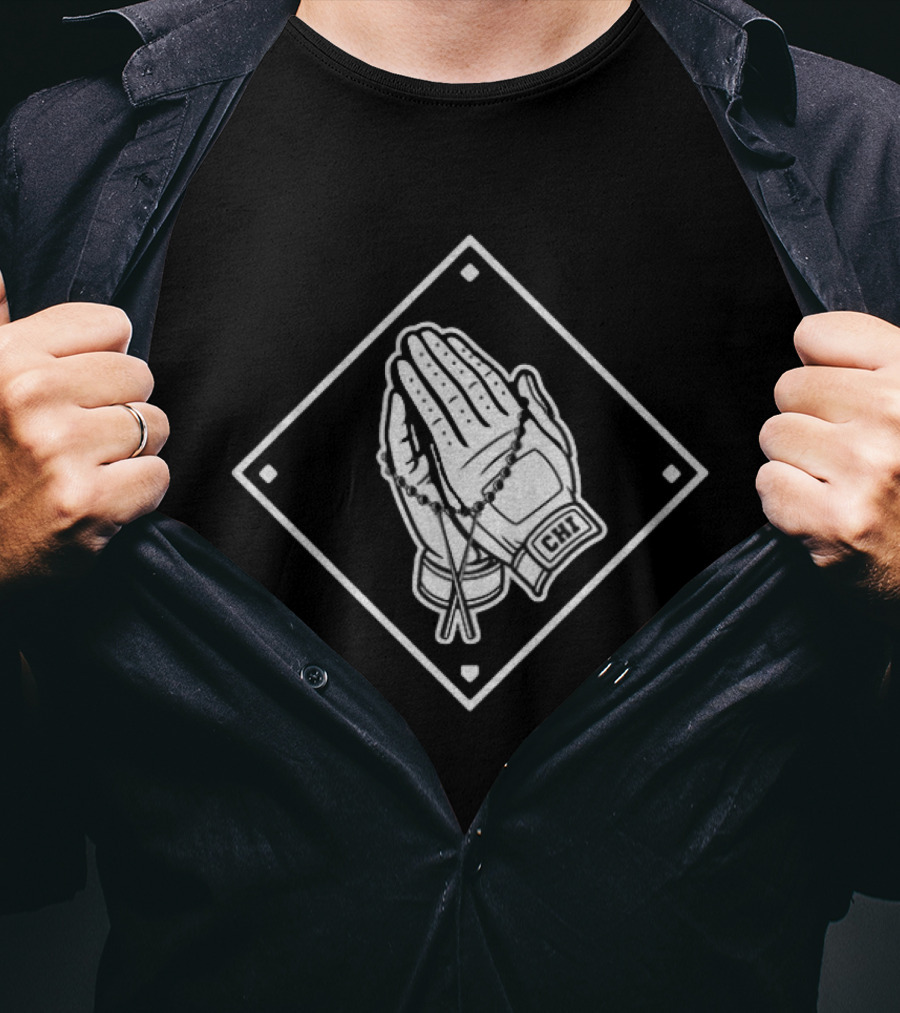 Chicago White Sox CHI Prayer Hands Baseball Glove Blessed T-Shirt