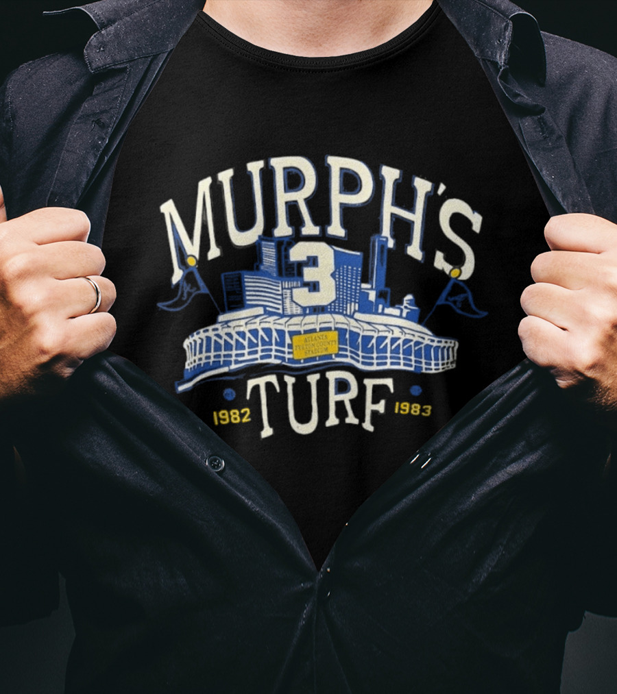 Murph's Turf 3 Atlanta Fulton County Stadium 1982 1983 T-Shirt