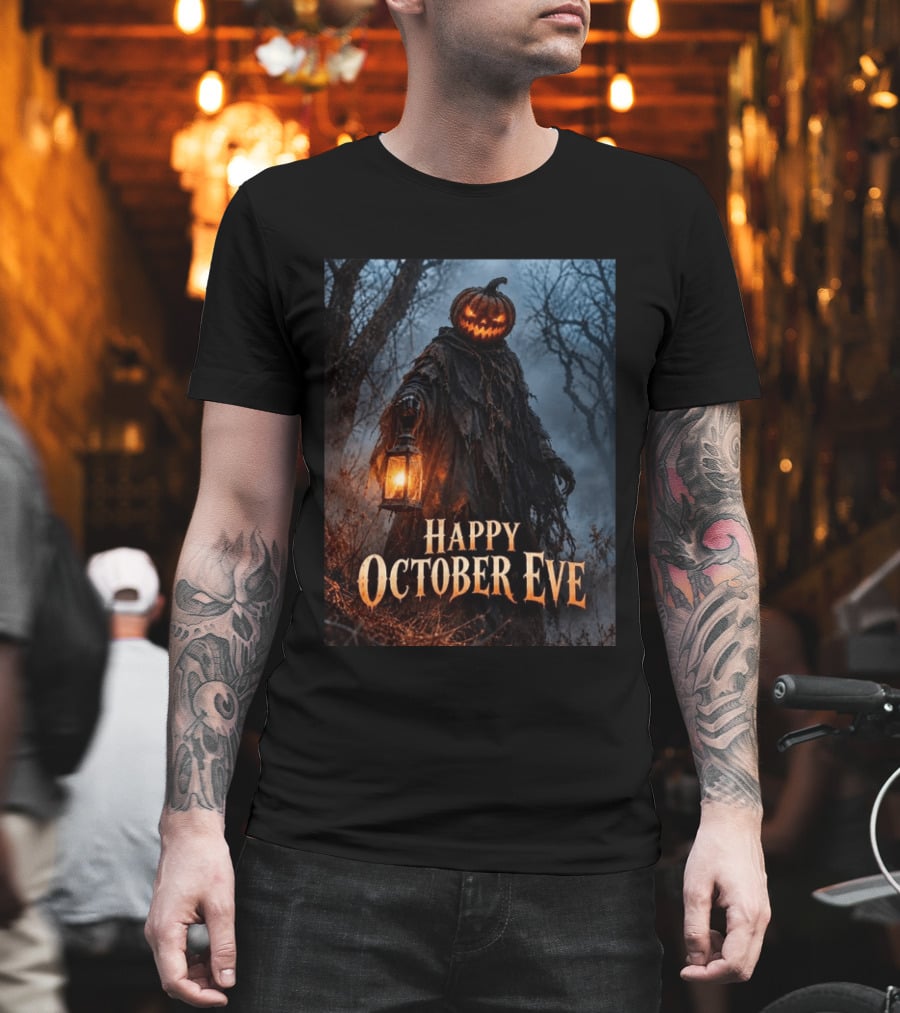 Happy October Eve Halloween Pumpkin Lantern Vibes T-Shirt