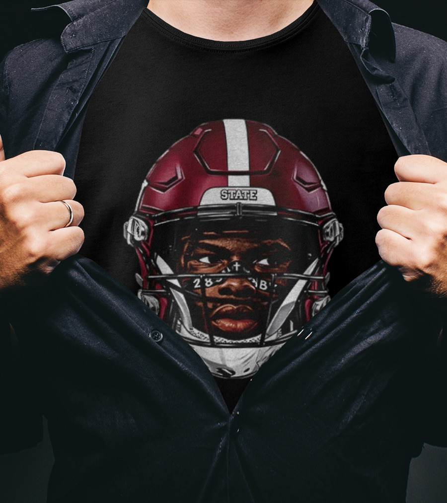 Mississippi State Bulldogs Super Kamario Taylor Football Helmet T-Shirt