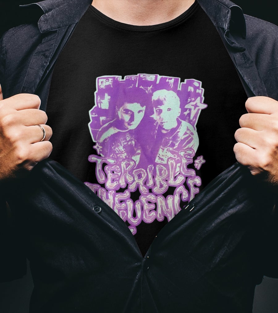Dan And Phil Terrible Influence Purple Aesthetic T-Shirt