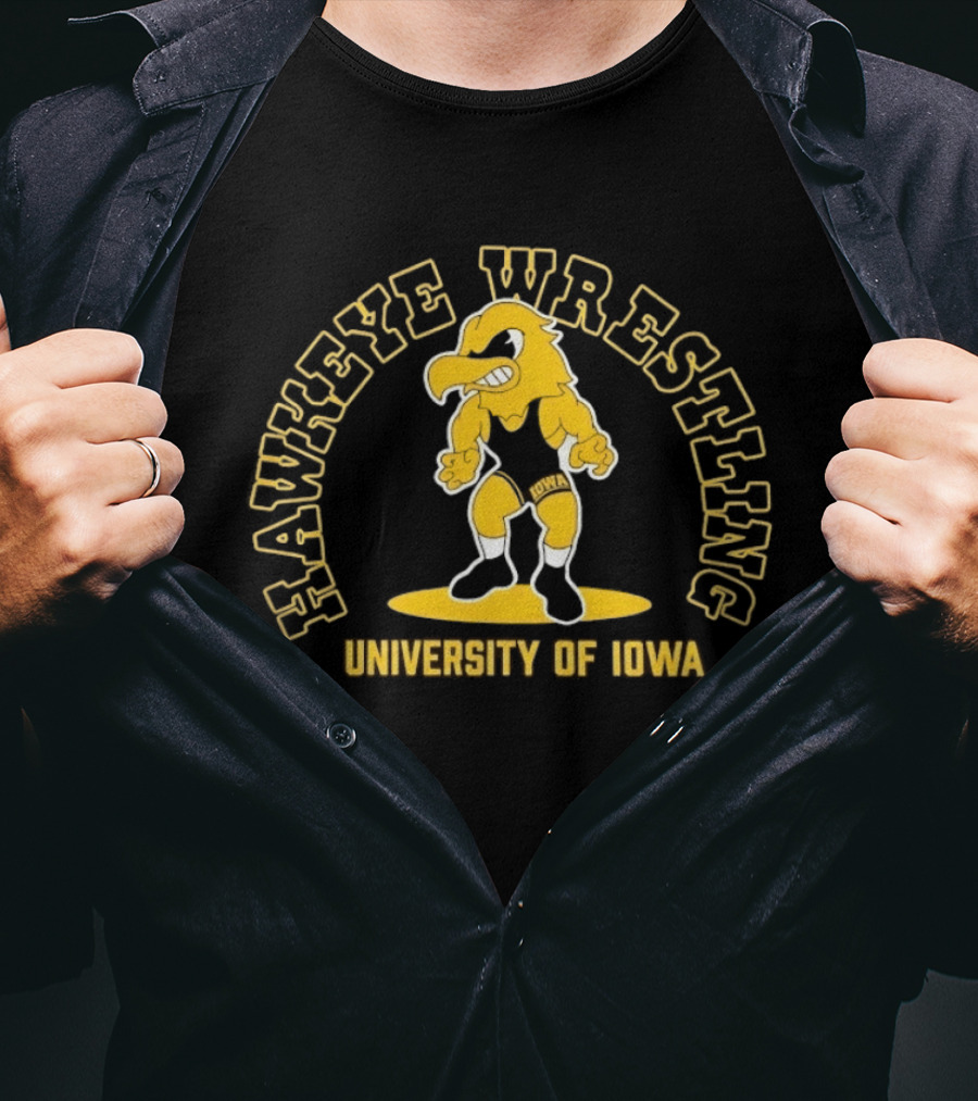 University Of Iowa Hawkeye Wrestling Bold Gold T-Shirt