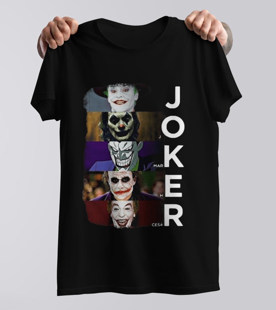 Joker Jack Nicholson Joaquin Phoenix Mark Hamill Heath Ledger Cesar Romero T-Shirt