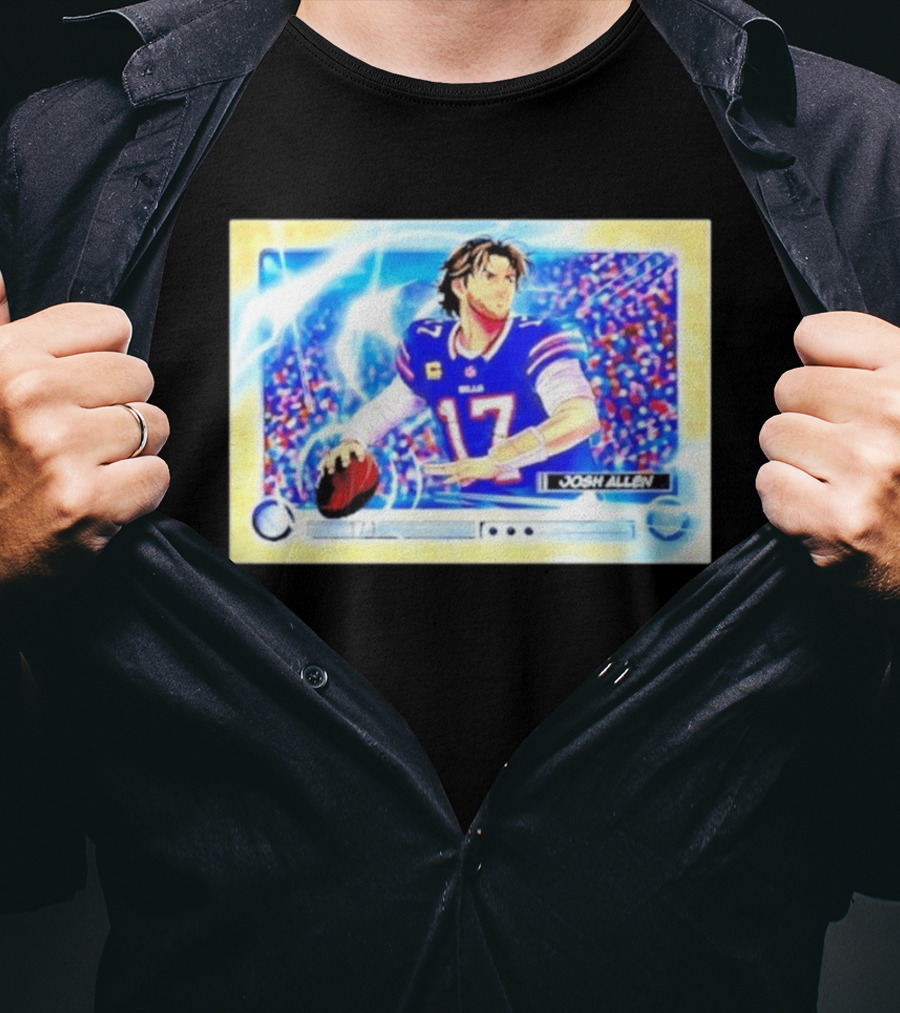 Josh Allen Buffalo Bills Anime NFL Football Quarterback 17 T-Shirt