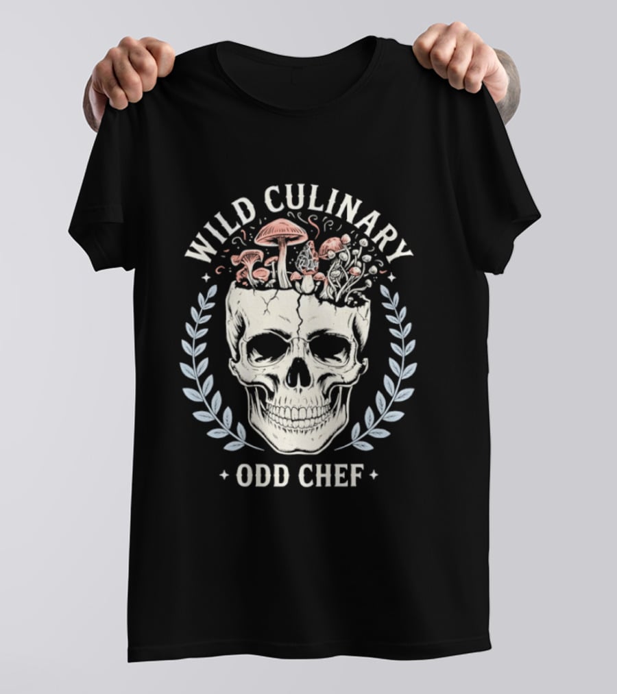 Wild Culinary Odd Chef Skull Mushroom T-Shirt