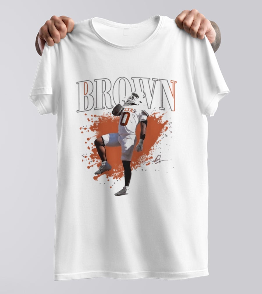 Jahleel Brown Texas Longhorns Number 0 Football Player T-Shirt