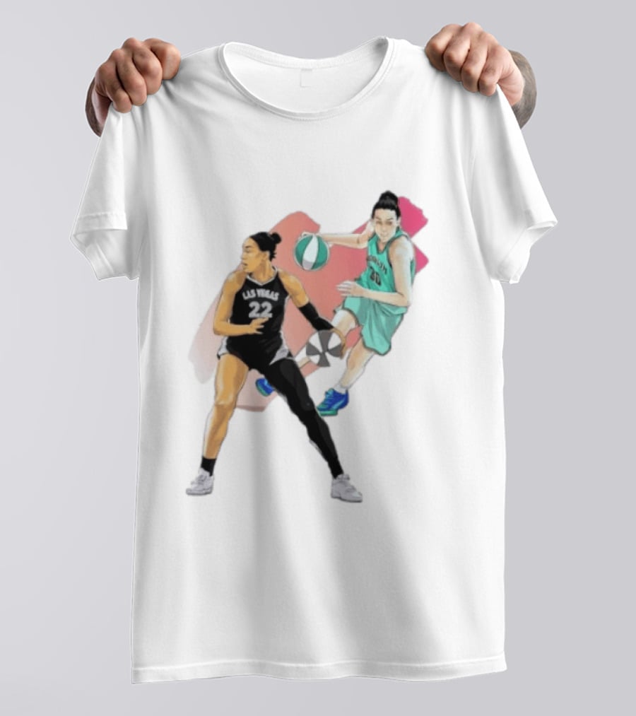 Las Vegas A'ja Wilson 22 And Brooklyn Breanna Stewart 30 T-Shirt