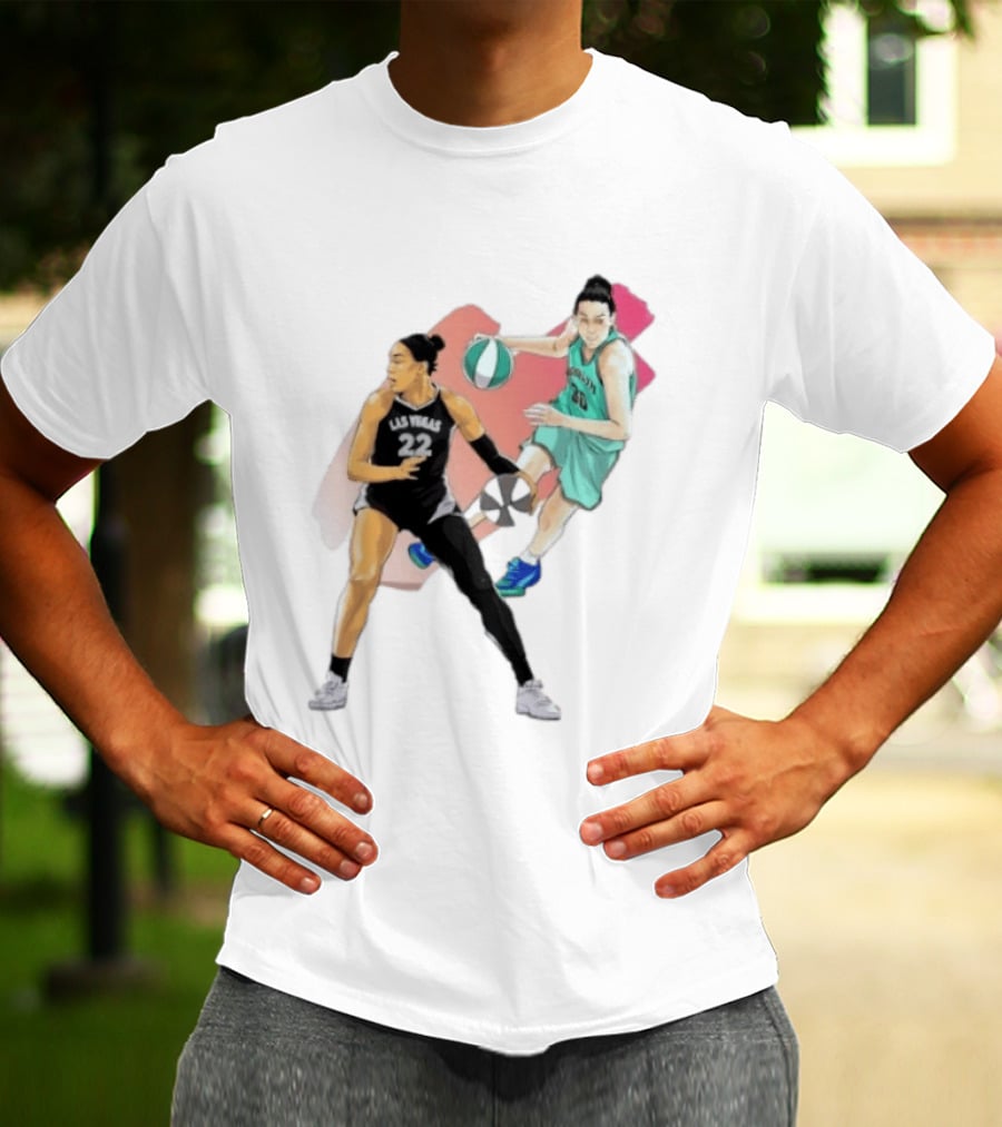 Las Vegas A'ja Wilson 22 And Brooklyn Breanna Stewart 30 T-Shirt