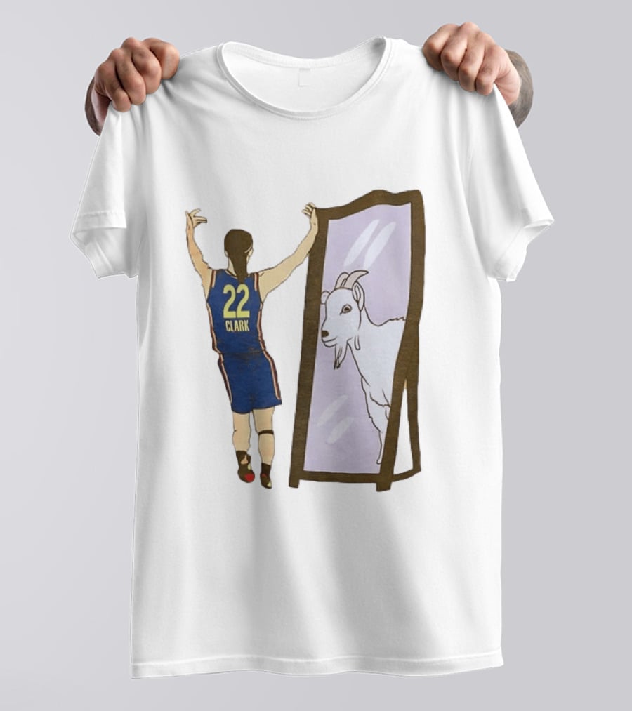 Caitlin Clark 22 Goat Indiana Fever Mirror T-Shirt