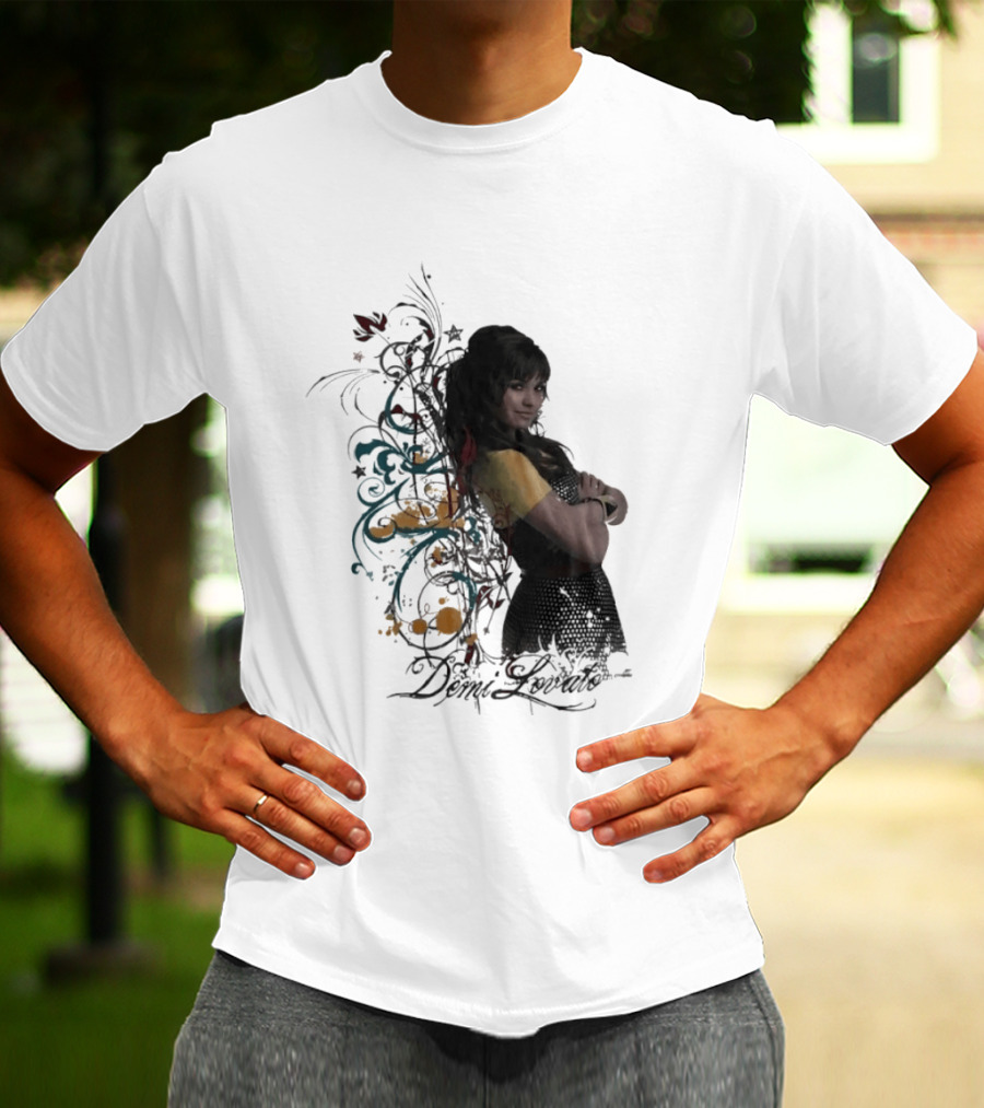 Demi Lovato Floral Music Artist Vibrant Pop Star T-Shirt