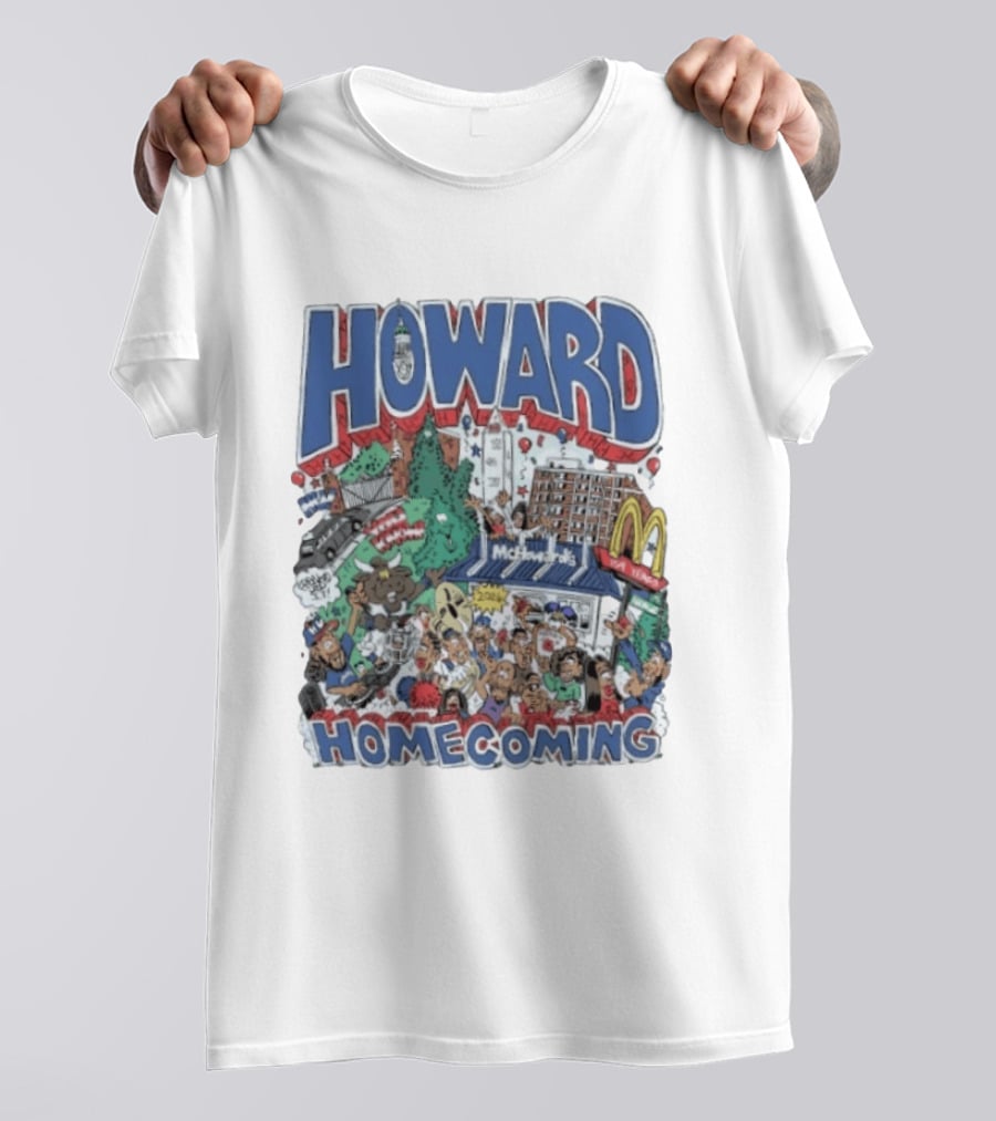 Howard Homecoming 2026 McHoward's Celebration Festivities Crowd Scene T-Shirt