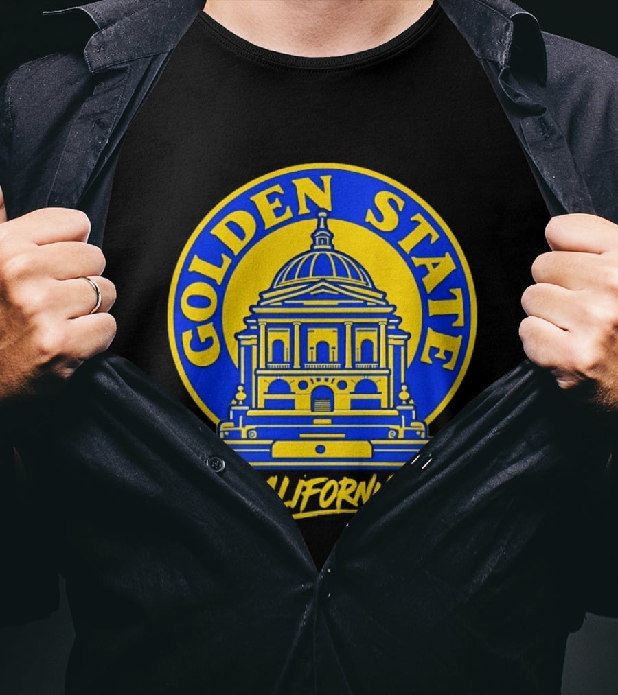 California Golden State Warriors Sportiqe Hometown Gold Blooded Pullover T-Shirt