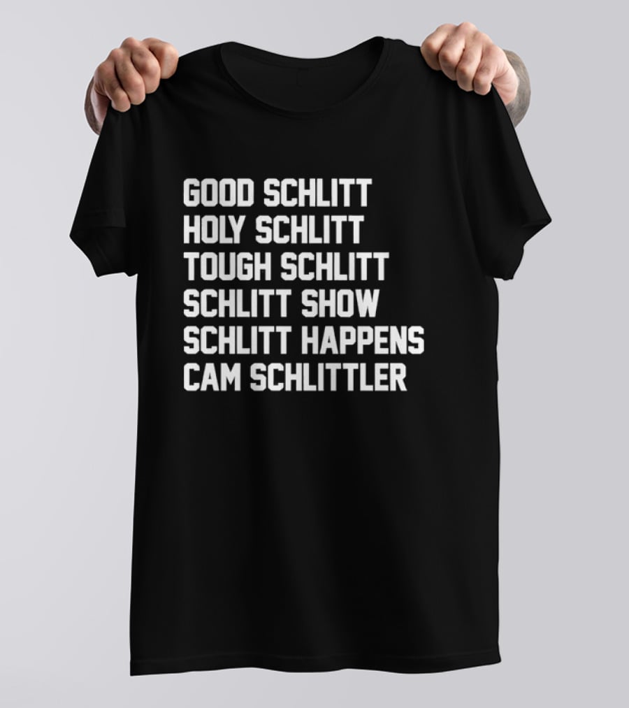 Good Schlitt Holy Schlitt Tough Schlitt Cam Schlittler Yankees MLB Block Lettering T-Shirt