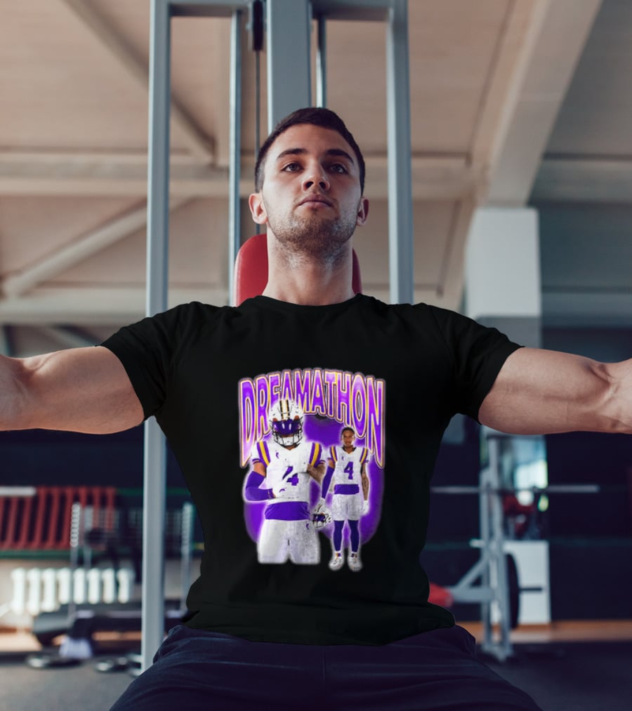 LSU Tigers Dreamathon Gotta Geaux To Work 2 Football 2 Sided T-Shirt
