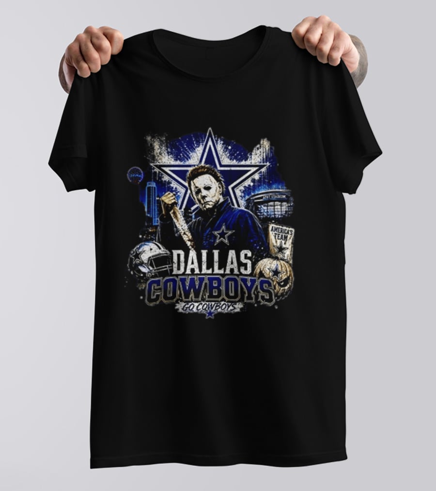 Michael Myers Dallas Cowboys America's Team Go Cowboys Halloween T-Shirt