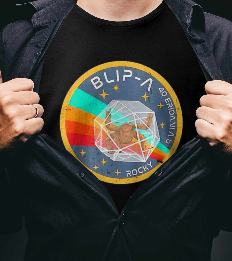 Blip A 40 Eridani A B Rocky Project Hail Mary Distressed Retro Astronaut T-Shirt