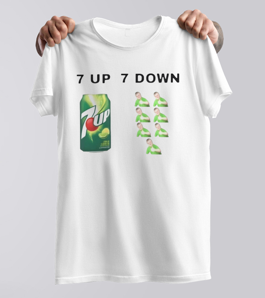 7 Up 7 Down Meme Soda Can With Seven Thumbs Up T-Shirt