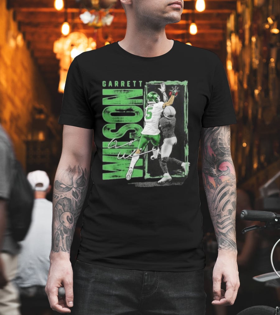 Garrett Wilson New York Jets Football Duo 5 Autograph Wilson Player Image T-Shirt