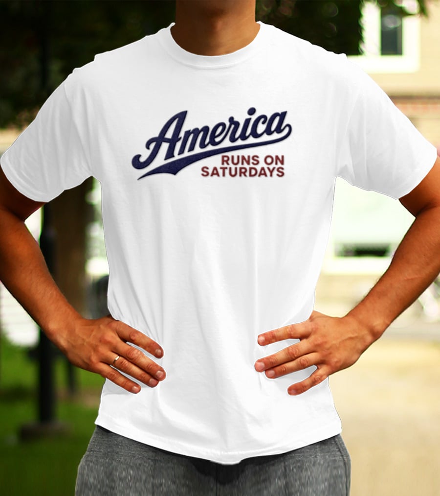 America Runs On Saturdays College Football T-Shirt
